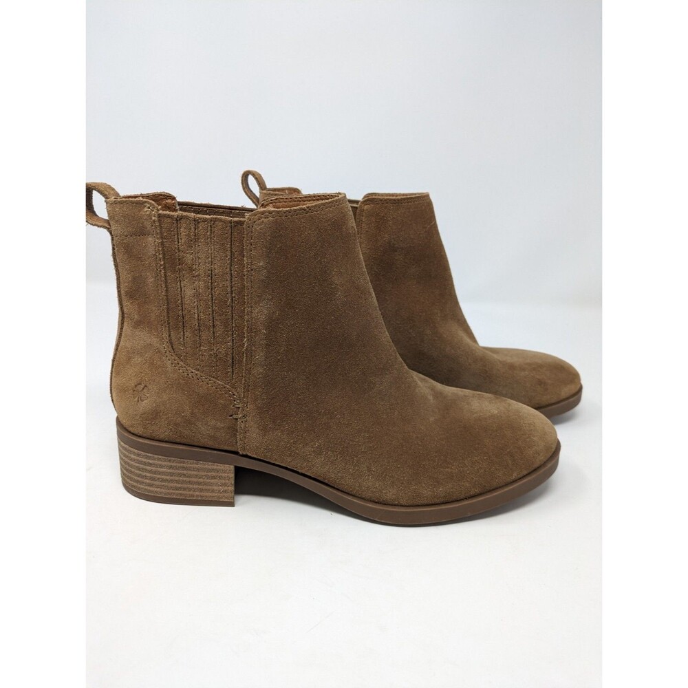 Lucky Brand Women's LP Pelerton Ankle Boots Pull On Suede Brown Size 8M NWOB
